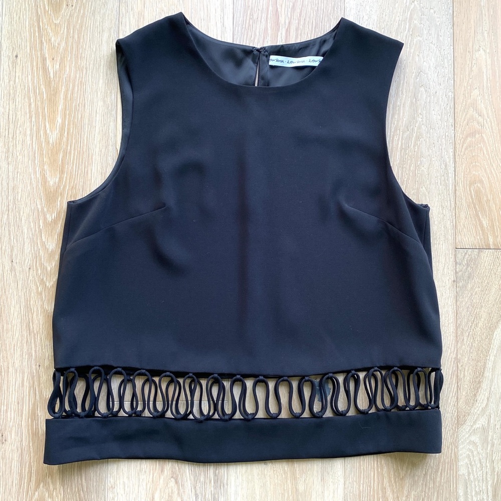 & Other Stories Black Tank Top with Looped Hem